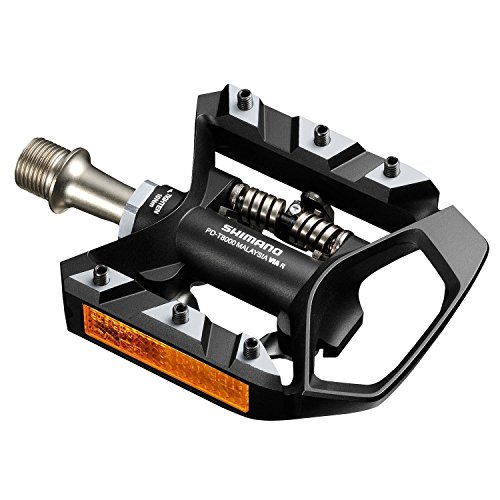 SHIMANO Deore XT PD-T8000 SPD Trekking MTB Bike Bicycle Track Pedals Set Clipless 9/16″ SM-SH56 Cleats w/AS Reflector Retail Package