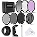 NEEWER 52mm ND Filter Kit and Lens Accessories, ND2 ND4 ND8 UV FLD CPL(Circular Polarizing) Filter Set with Lens Cap/Tulip Shaped Lens Hood