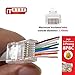 ITBEBE 50 Pieces RJ45 Cat6 Pass Through Connectors - Gold Plated Transparent Passthrough Ethernet Insert Crimp Connector UTP Network Plug for 24 AWG Cables