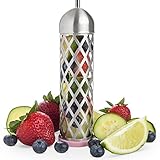 Stainless Steel Water and Fruit Infuser - Flavor Infusion for Beverages, Pitchers, Sports Water Bottles - Removable, Portable Tea and Herb Infusers - Liven Drinks with Fresh Fruits (6.5in x 2.7in)