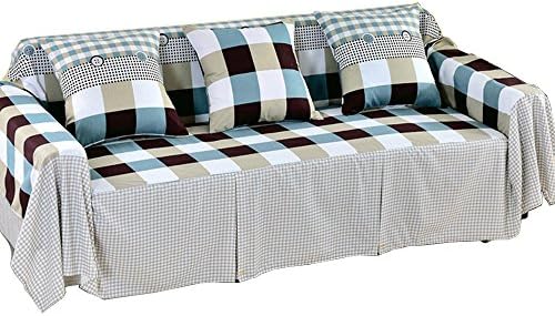 PX Home PengXiang Cotton Chair Loveseat Sofa Couch Slipcover 1/2/3/4 Seater, Style 4 Sofa (4 seater)