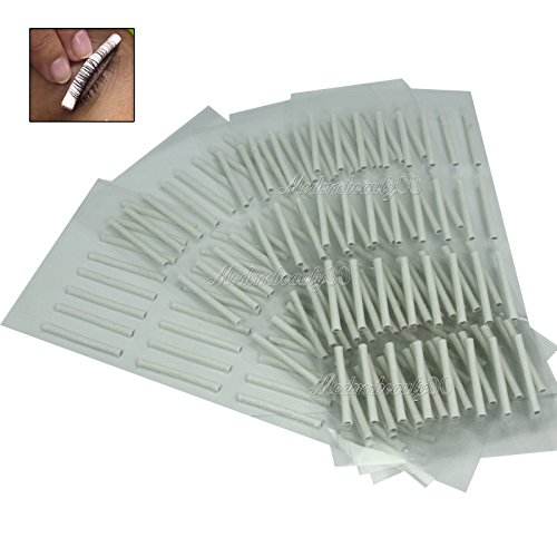 Baisidai New S M L 160/128 Pcs Sticky Rods False Eyelash Perming Curlers Curling Perm Tool (M, 128pcs)