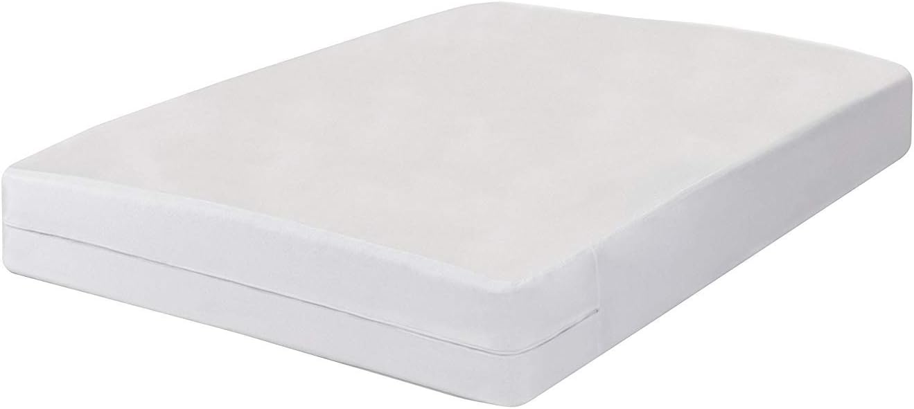 Rajlinen Waterproof Mattress Protector 42X80 Size (+8 Inch) Pocket Depth White Solid, Encasement Style Breathable Membrane Premium-by
