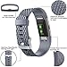 For Fitbit Charge 2 Bands(2 Pack), Maledan Replacement Accessory Wristbands for Fitbit Charge 2 HR, Gray Black Large