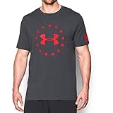 Under Armour Men's Freedom T-Shirt, Carbon Heather/Red, XXX-Large