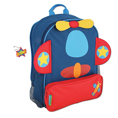 Stephen Joseph Boys Sidekick Airplane Backpack and Zipper Pull Charm