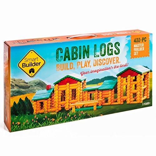 Smart Builder Master Cabin Log Set Includes 400 Pieces Of