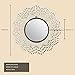 LuLu Décor, Celebration Metal Wall Mirror, Frame 24”, Round Decorative Mirror for Living Room and Office Space