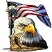 Built USA - Salute Our Flag Bald Eagle American Flag Waterproof Vinyl Decal - 7