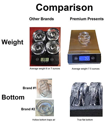 6 Pack fermentation weight. Heavy glass fermenting weights with handles for wide mouth Mason jars. Canning supplies. Great for fermenting vegetables and probiotic food. Dishwasher safe.Premium Present