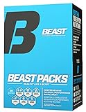 Beast Sports Nutrition Beast Packs All-In-One Daily Multi-Vitamin Complex plus Probiotics, Joint Complex, Brain Function, Heart Health, with Fish Oil and CLA. Performance and Wellness. 30 Servings