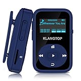 MP3 Player 8GB Bluetooth KLANTOP Digital Clip Music Player with FM Radio Voice Record Function Special Design for Sport and Music Lovers (Blue)