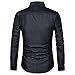 SIR7 Men's Casual Long Sleeve Lightweight Denim Shirt 100% Cotton Button Down Dress Shirts Dark Grey L