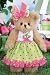 Bearington Becca Blooming Dressed Teddy Bear Stuffed Animal Toy 10"