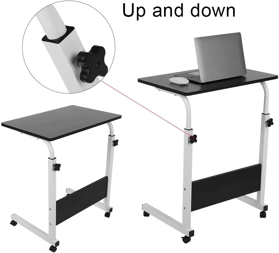 Cocoarm Bureau Pour Ordinateur Portable Reglable Avec 4 Roulettes Bureaux Et Postes De Travail Meubles