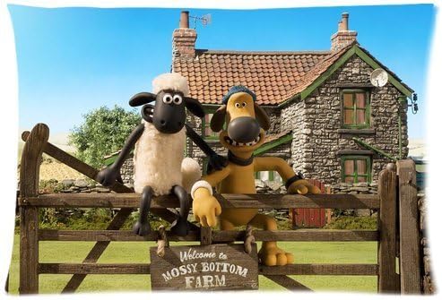 LifePavilionTheme Cartoon Cute set comforter bedding sets Shaun the Sheep Custom Zippered Pillow Cases 20x30