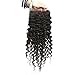 Greatremy 5x5 Lace Closure Curly Wave Brazilian virgin unprocessed Human Hair with Baby Hair Free Part Natural Color 12inch
