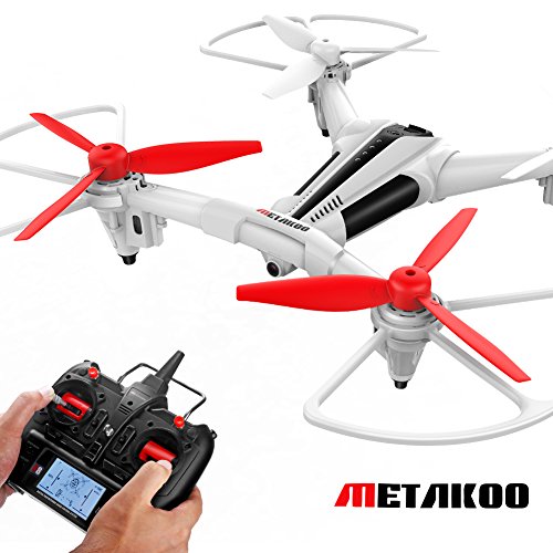 METAKOO Drone with Camera Optical Flow Altitude Hold, X300 Quadcopter Drone with 2.0MP HD Camera 2.4G 4CH 6 Axis Remote Control Helicopter Headless Mode 3D Flip Helicopter with Remote Control