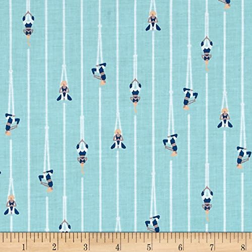 Dear Stella No Limits Aerial Yoga Jade Fabric By The Yard