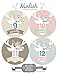 Modish Labels, Monthly Baby Stickers, Baby Milestone Stickers, Photo Prop, Baby Girl, Woodland, Deer, Floral Antlers, Flowers, Baby Shower, Woodland Nursery, Baby Book Keepsake