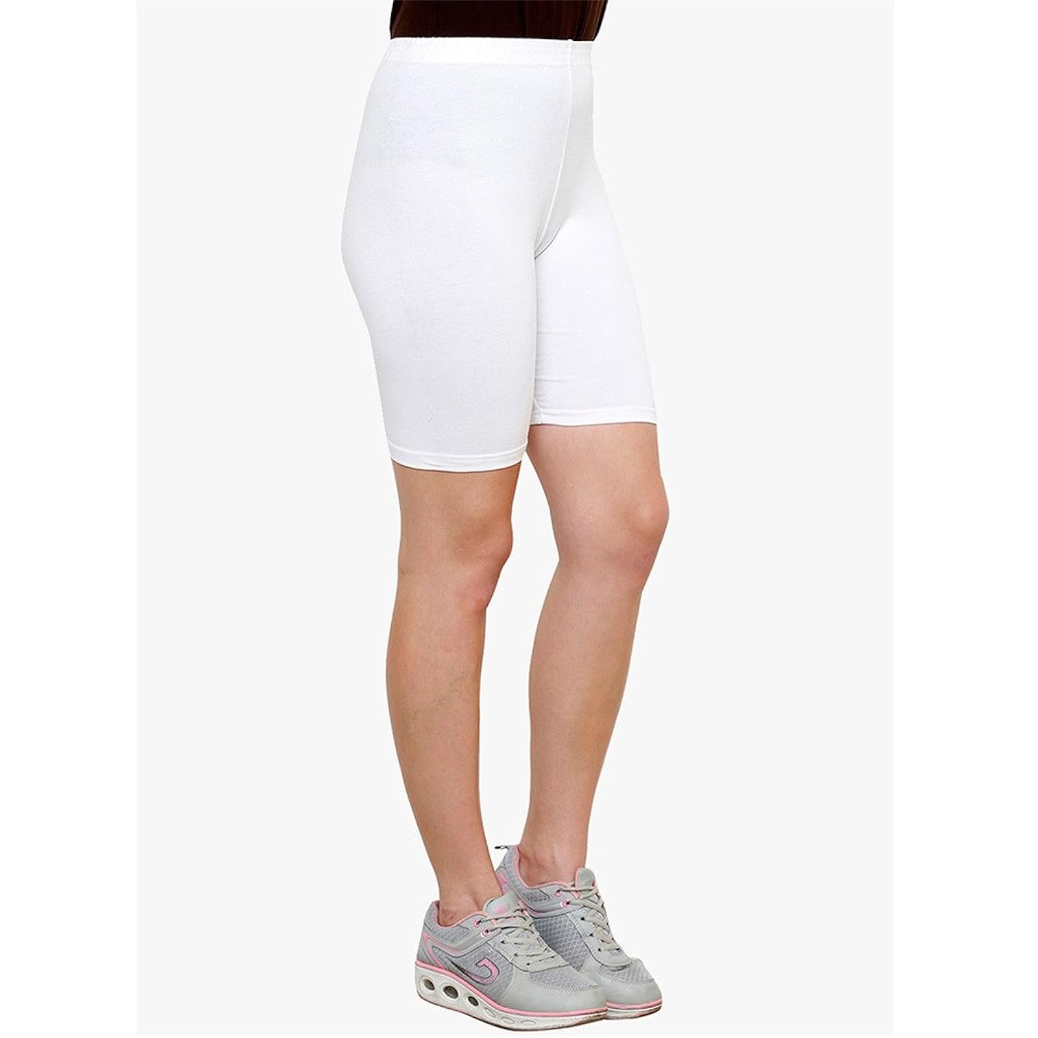 goodtry women's cotton cycling shorts-white