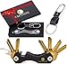Compact Key Organizer Keys Holder Keychain Made of Carbon Fiber Smart Bottle & Sim Opener Premium Pocket Key Chain Carabiner up to 24 Keys - Loop Piece for Car FOB - Great Gift for Mens (Carbon fiber)