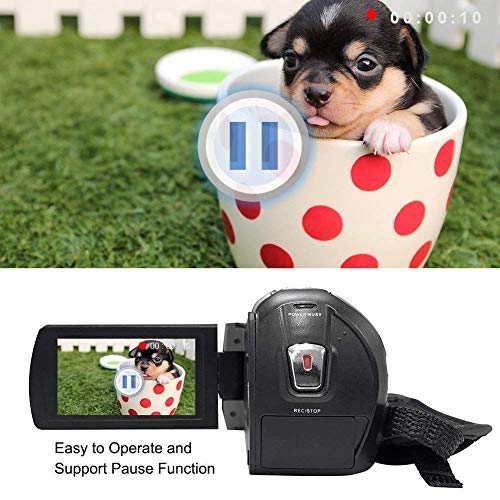 Digital Camera WiFi Camcorder Full HD 1080p 30FPS 24.0MP 16X Digital Zoom Video Camera with Microphone Night Vision Pause Function Vlogging Camera Support Remote Controller