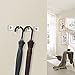 Fotosnow Locking Curve Adhesive Coat Hooks: Anti-Slip 15LB Towel Hooks Stick on-Bathroom Kitchen Silver 4 Packs