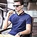 Womleys Mens Casual Slim Fit Short Sleeve Collared Polo T Shirt (US Medium, Navy Blue)