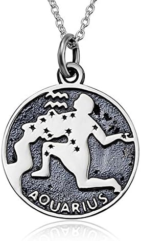 GDM Jewelry New Silver Coler Aouarius Pendant Necklace