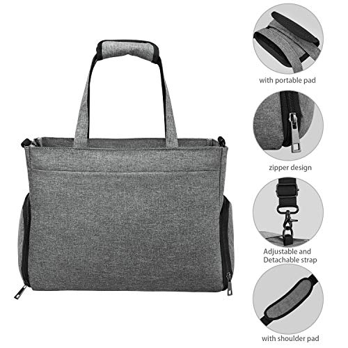 Joypea Tote Bags for Breast Pump with Compartments for Storage Bottles Laptop for Working Mom,Large Capacity Nappy Diaper Tote Bag,Breast Pump Travel Bag(Bag for Pumps Such As Spectra & Medela Brea