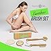 Best Deal Dry Brush Set for Dry Skin Brushing & Exfoliating - Premium Bamboo Bath & Shower Brush w/ 100% Boar Hair, Cellulite Massager, Foot Pumice Stone Brush by NUVA SPA
