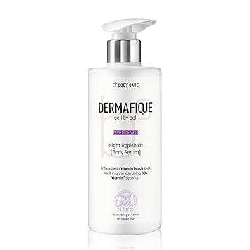 Dermafique Night Replenish Body Serum for All Skin Types, Dermatologist Tested, Night Serum (300 ml)