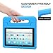 MoKo Case for Fire HD 10 Tablet (7th and 9th Generation, 2017 and 2019 Release) 10”, Kids Shock Proof Convertible Handle Light Weight Super Protective Stand Cover Case for Fire HD 10, Blue