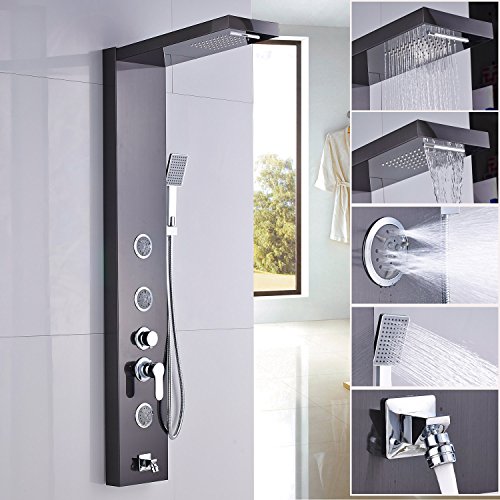 Rozin bathroom shower massage tub faucet panel set rainfall water…