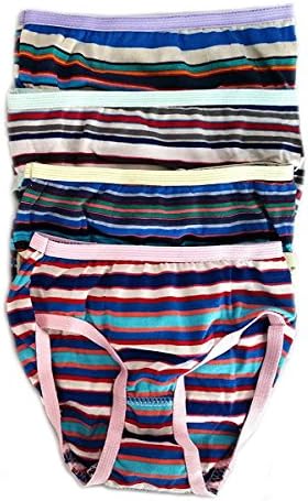 Babybug Girls Briefs Panties - 100% Cotton - Striped/Random (12 - Waist 25", 12 Pack (1x12pk))