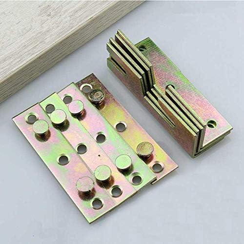 Bed Rail Bracket, Tiberham 4 Sets Non-Mortise Bed Hinge Fixing Connector, Heavy Duty Bed Rail Faster Fitting Hardware - Image 5
