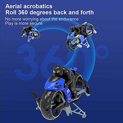 3T6B 2.4Ghz Mini Drone, Land and air Amphibious Remote Control Motorcycle Aircraft, Children Flying Toys - Thumbnail 5