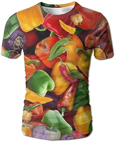 Vegetables Food Multi Chili Peppers For Man Ladies Long T Shirt 100 Cotton Short Tees Personality