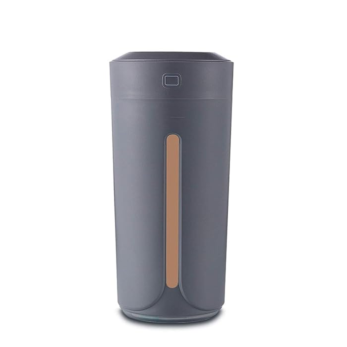 Visible Wind Ultrasonic Air Humidifier Essential Oil Diffuser with 7 Color Lights Electric Aromatherapy USB Humidifier Car Aroma Diffuser,Light Grey