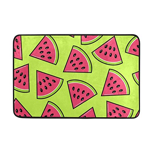 Non Slip Door Mat Outdoor,Trendy Watermelon Slices Doormat Indoor/Outdoor Washable Garden Office Door Mat,Kitchen Dining Living Hallway Bathroom Pet Entry Rugs with Non Slip Backing 23.6 X 15.7 inch