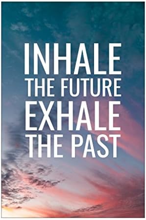 Yoga Motivational Poster Meditation Life Quote Inhale The Future Exhale The Past Wall Art (11x17 inch)
