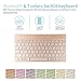 iPad Pro 9.7 Keyboard Case, BoriYuan PU Leather Tri-fold Folio Stand Smart Cover with Aluminum Detachable Backlit Wireless Bluetooth Keyboard For Apple iPad Pro 9.7inch+Screen Protector+Stylus, Blue