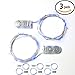 RTGS 2 Sets 15 Blue Color Micro LED String Lights Battery Operated on 6 Feet Silver Wire (3)