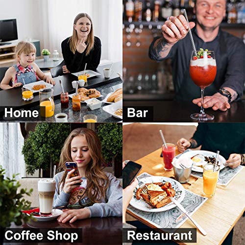 Glas strohhalme Fiyuer 24 Pcs glasstrohhalme Wiederverwendbar Trinkhalme mit Reinigungsbürsten für Smoothie Milchshake… – Bild 8