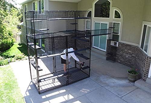 Amazon Com Cove Products 9 Piece Backyard Jungle Catio Outdoor Cat Enclosure Pet Supplies