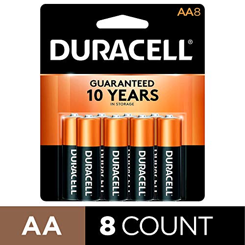 Duracell - CopperTop AA Alkaline Batteries - long lasting, all-purpose Double A battery for household and business - 8 Count
