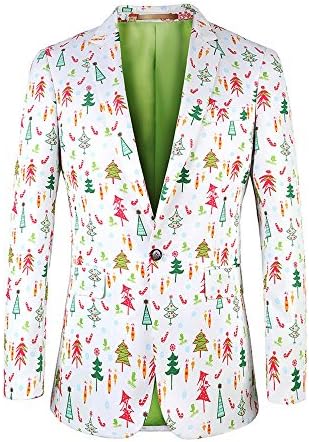 diecaprle Festival Men Clothes Christmas Suit Jacket 2 Designs (L(40R), Design 2)