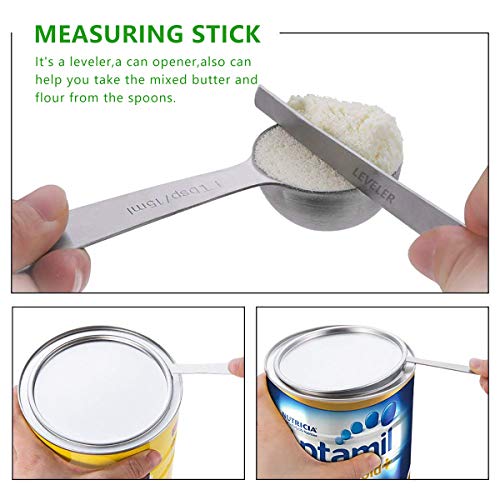 Measuring Spoons Stainless Steel, Yoelike Set of 9+1 for Measurement Dry and Liquid Ingredients Mini Milliliter Teaspoon and Tablespoon Accurate Measure Spoon Tool for Home/Kitchen/Cooking/Baking