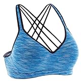 ATTRACO Women's Light Support Sports Bra Cross Back Soft Wireless Tank Top